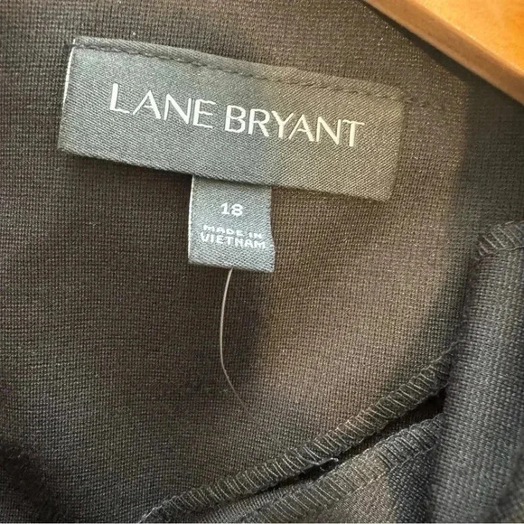 Lane Bryant Colorblock Sheath Dress Career Office Cherry Black 18 - Picture 4 of 4